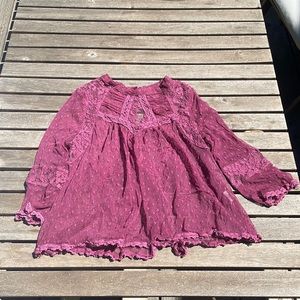 Free People Lace Victorian top blouse